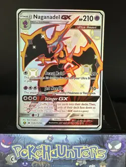 Pokemon Card Naganadel GX SV63/SV94 Hidden Fates Holo Full Art NM - Image 1