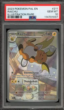 Pokemon Raichu Paldea Evolved Illustration Rare #211 PSA 10 Gem Mint - Image 1