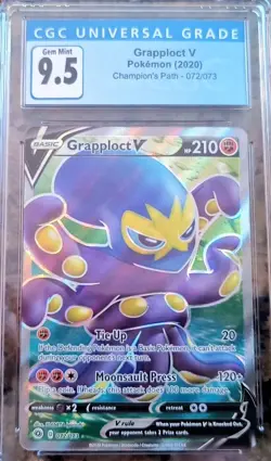 Grapploct V Full Art Pokemon Card CGC 9.5 (10) GM MT Champions Path 072/073 2020 - Image 2