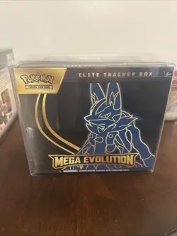 Pokemon Lucario Mega Evolution ETB With Plastic Display Case - Image 1
