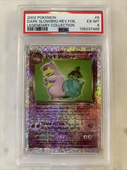 2002 Pokemon Legendary Collection Reverse Holo Dark Slowbro PSA 6 EX-MT New Cert - Image 1