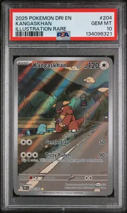 Kangaskhan #204 2025 Pokemon Dri En-Destined Rivals Illustration Rare PSA 10 - Image 1