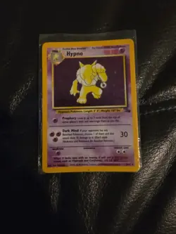 Pokemon Hypno Fossil TCG Holo Unlimited Rare Card 8/62 1999 - Image 1