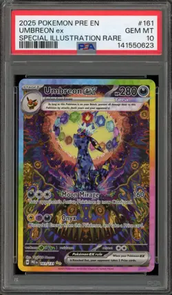 Pokemon Umbreon ex Prismatic Evolutions Special Illustration Rare #161 PSA 10 - Image 1