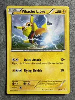 POKEMON PIKACHU LIBRE 14/30 NON HOLO X&Y TRAINER KIT MP CONDITION - Image 1