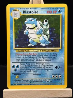 Pokemon CGC Blastoise 2/102 Base set Rare Holo WOTC TCG 1999 - Image 1