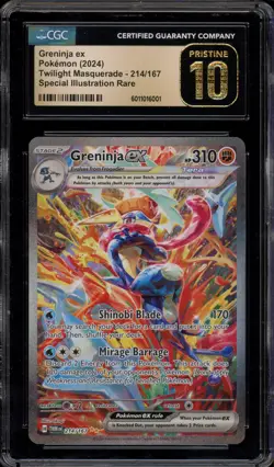 Pokemon Greninja ex Twilight Masquerade SIR #214 CGC 10 Pristine - Image 1