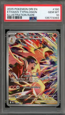 Pokemon Ethan's Typhlosion Destined Rivals Illustration Rare #190 PSA 10 - Image 1