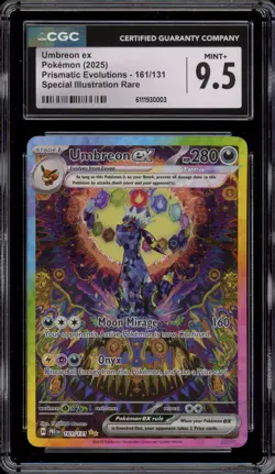Pokemon Umbreon ex Prismatic Evolutions Special Illustration Rare #161 CGC 9.5 - Image 1