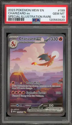 Pokemon Charizard ex 151 MEW EN Special Illustration Rare #199 PSA 10 Gem Mint - Image 1