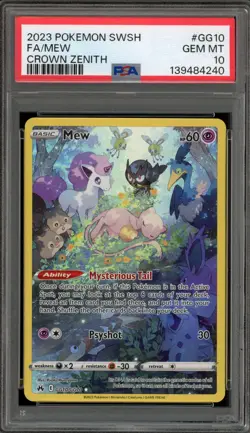 Pokemon Mew Crown Zenith Galarian Gallery Full Art #GG10 PSA 10 Gem Mint - Image 1