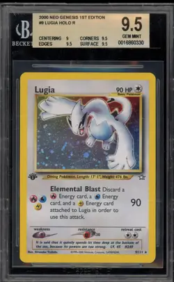 Pokemon Lugia Neo Genesis 1st Edition Holo Rare #9 BGS 9.5 Gem Mint - Image 1