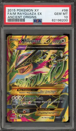 Pokemon M Rayquaza EX XY Ancient Origins Full Art #98 PSA 10 Gem Mint - Image 1