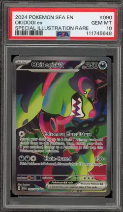Pokemon Okidogi ex Shrouded Fable Special Illustration Rare #090 PSA 10 Gem Mint - Image 1
