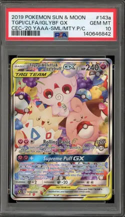 Pokemon Togepi/Cleffa/Igglybuff GX Small But Mighty Alt Art Promo #143a PSA 10 - Image 1
