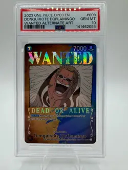 Donquixote Doflamingo SP Wanted Poster PSA 10 - One Piece ST03-009 English - Image 1