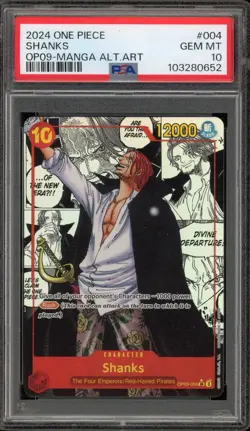 One Piece CCG Shanks Manga Alternate Art OP09-004 PSA 10 Gem Mint - Image 1