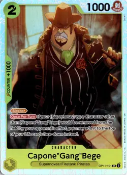 Capone"Gang"Bege (101) SR A Fist of Divine Speed OP11-101 One Piece TCG - Image 1