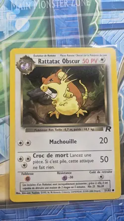 Rattatac Obscur 51/82 Pokemon Card French Team Rocket Dark Raticate - Image 1