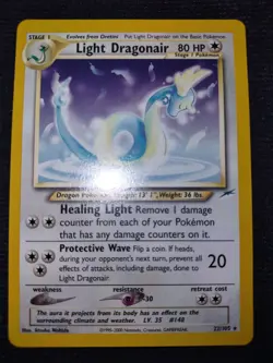 Light Dragonair 22/105 Unlimited Pokemon Trading Card Game Neo Destiny Near Mint - Image 1