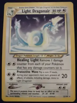 Light Dragonair 22/105 Unlimited Pokemon Trading Card Game Neo Destiny Near Mint - Image 2