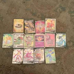Pokemon TCG Raichu V & Great Tusk EX Perseker V Holo 15 Card Lot - Image 1