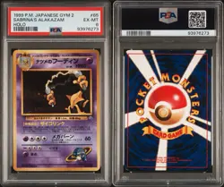 1999 P.M. Japanese Gym 2 Sabrina's Alakazam Holo Card PSA 6 EX-MT - Image 3
