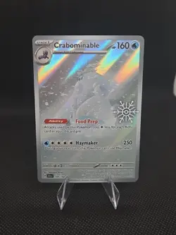 2025 Pokemon Card - CRABOMINABLE - 149/142 - Holiday Snowflake Stamp Promo - Image 1