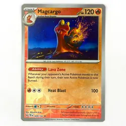 029/162 MAGCARGO REVERSE HOLO TEMPORAL FORCES POKEMON CARD - Image 1