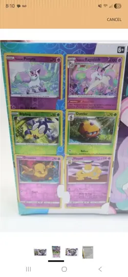 pokemon galarian rapidash v box promo cards - Image 4