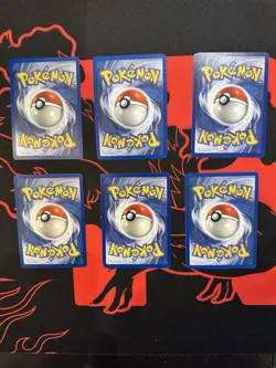 Lot Of 6 Vintage Base Set Pokemon Cards Non Holo WOTC NM 1999 Old School - Image 2