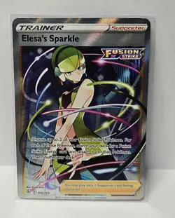 Pokemon TCG Elesa's Sparkle Fusion Strike Holo Card 260/264 Full Art Ultra Rare - Image 1