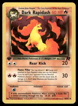 Pokemon Cards Dark Rapidash 44/82 1ST EDITION Team Rocket WOTC Uncommon NM - Image 1