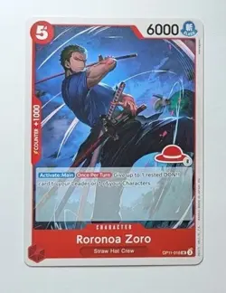 Roronoa Zoro OP11-016 LD01 Learn Together Strawhat Stamp One Piece TCG Card (B) - Image 1