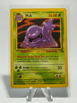 Muk 28/62 1999 Fossil Set Pokemon Card Vintage WOTC Non Holo Rare MP/HP - Image 1