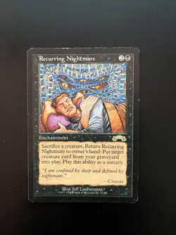 Recurring Nightmare Exodus MTG - 530a - see picts for condition - Image 1