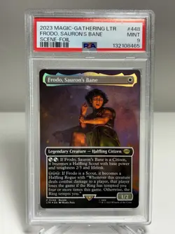 2023 Magic The Gathering LOTR Frodo, Sauron’s Bane Scene Foil PSA 9 - Image 1
