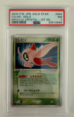 Pokemon PSA 7 NM Gold Star Celebi Miracle Crystal (1st Edition) Japanese - Image 1