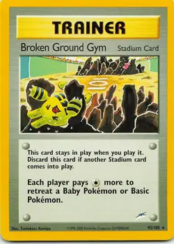 Broken Ground Gym 92/113 Neo Destiny Rare LP Pokemon TCG - Image 1