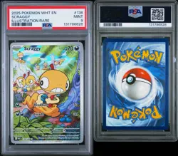 2025 POKEMON WHT EN-WHITE FLARE ILLUSTRATION RARE #138 SCRAGGY PSA 9 - Image 3