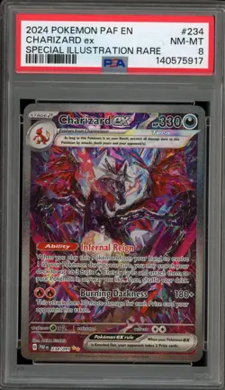 Pokemon Charizard ex Paldean Fates Special Illustration Rare #234 PSA 8 - Image 1