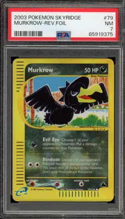 Pokemon Murkrow Skyridge Reverse Holo #79 PSA 7 - Image 1