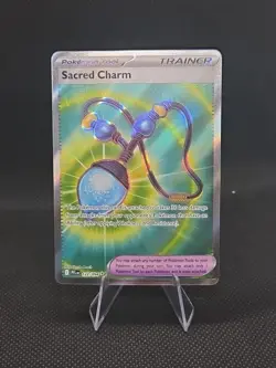 Sacred Charm 122/094 NM – Full Art Holo – 2025 TCG Pokemon Phantasmal Flames - Image 1