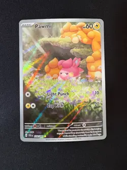2024 Pokemon Paldean Fates Pawmi Illustration Rare #226 - Image 1