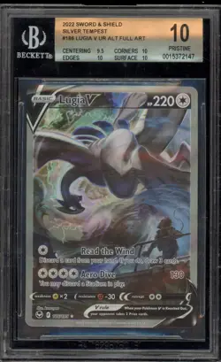 Pokemon Lugia V Silver Tempest Full Alt Art #186 BGS 10 Pristine - Image 1