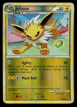 Pokemon Jolteon 28/90 HeartGold & SoulSilver Undaunted Reverse Holo Near Mint - Image 1