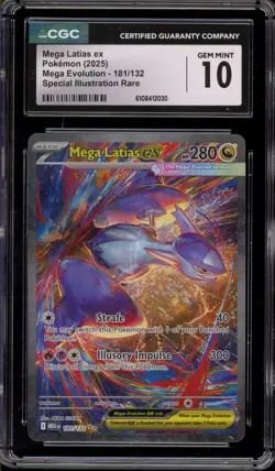 Pokemon Mega Latias ex Mega Evolution Special Illustration Rare #181 CGC 10 - Image 1