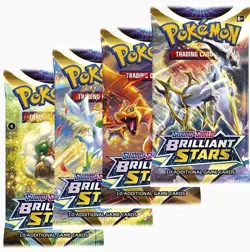 Pokemon TCG SWSH Brilliant Stars 2x Booster Pack Lot Sealed - Image 1