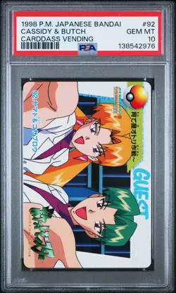 PSA 10 2026 CERT POP 16 CASSIDY & BUTCH 1998 POKEMON JPN BANDAI CARDDASS #92 - Image 1