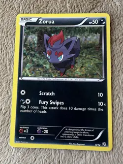 2011 Pokemon TCG McDonald’s Promo Zorua Confetti Holo 9/12 LP/MP - Image 1